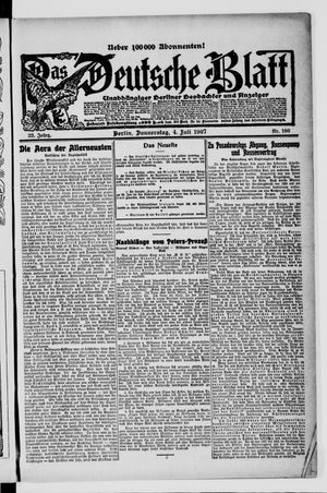 Das deutsche Blatt vom 04.07.1907