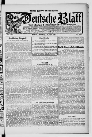 Das deutsche Blatt vom 09.07.1907