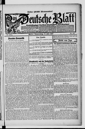 Das deutsche Blatt vom 11.07.1907