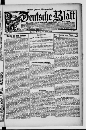 Das deutsche Blatt vom 12.07.1907