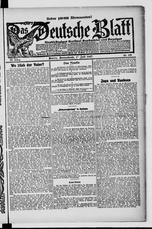 Das deutsche Blatt vom 13.07.1907