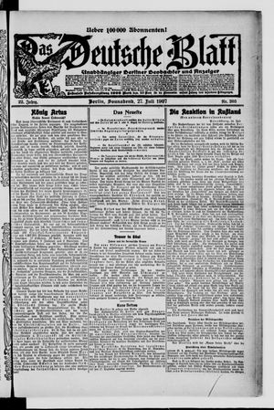 Das deutsche Blatt vom 27.07.1907