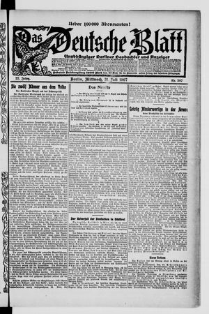 Das deutsche Blatt vom 31.07.1907