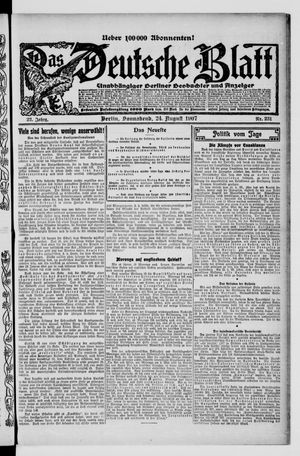 Das deutsche Blatt vom 24.08.1907