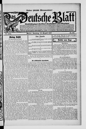 Das deutsche Blatt vom 25.08.1907