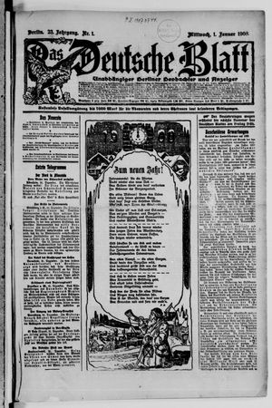 Das deutsche Blatt vom 01.01.1908