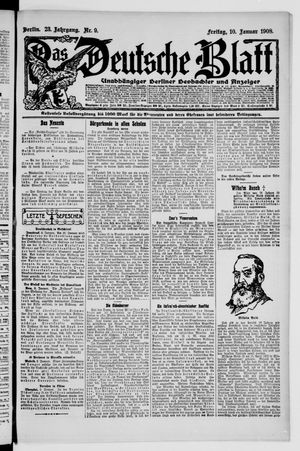 Das deutsche Blatt on Jan 10, 1908