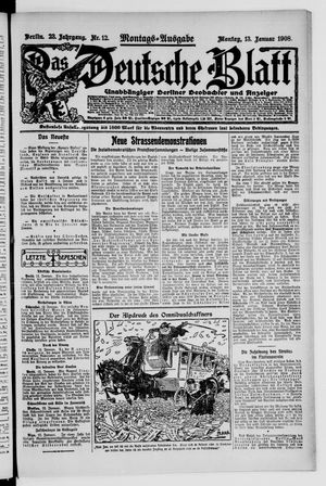 Das deutsche Blatt vom 13.01.1908