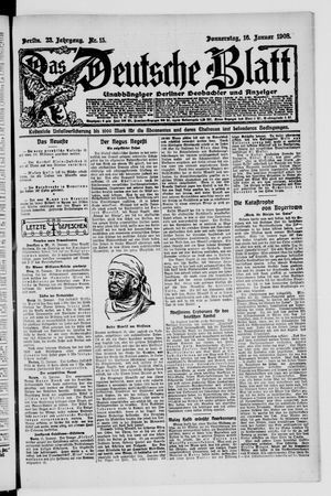 Das deutsche Blatt on Jan 16, 1908