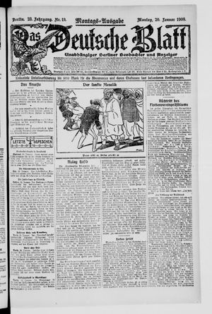 Das deutsche Blatt vom 20.01.1908