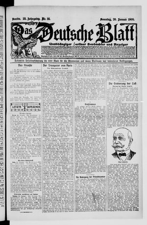 Das deutsche Blatt on Jan 26, 1908