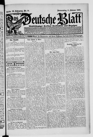 Das deutsche Blatt vom 06.02.1908