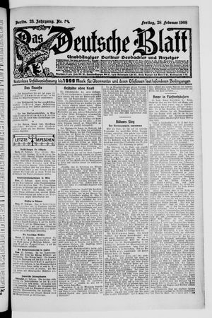 Das deutsche Blatt on Feb 28, 1908