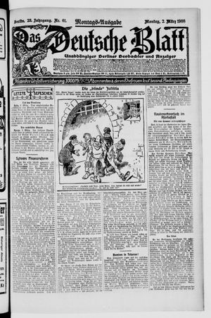 Das deutsche Blatt on Mar 2, 1908
