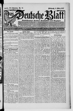 Das deutsche Blatt on Mar 11, 1908
