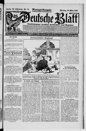 Das deutsche Blatt vom 23.03.1908