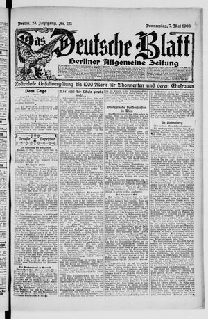 Das deutsche Blatt vom 07.05.1908