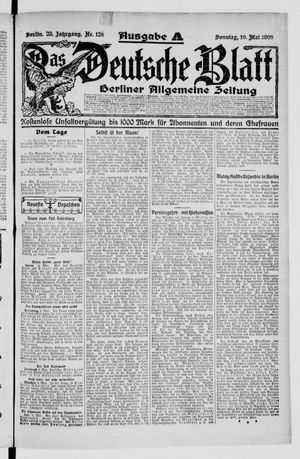 Das deutsche Blatt vom 10.05.1908