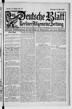 Das deutsche Blatt vom 19.05.1908