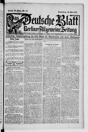 Das deutsche Blatt vom 23.05.1908