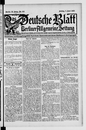 Das deutsche Blatt vom 05.06.1908