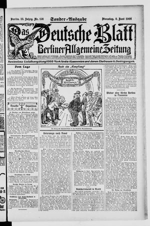 Das deutsche Blatt vom 09.06.1908