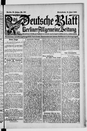 Das deutsche Blatt vom 13.06.1908
