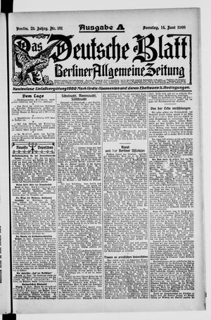 Das deutsche Blatt vom 14.06.1908