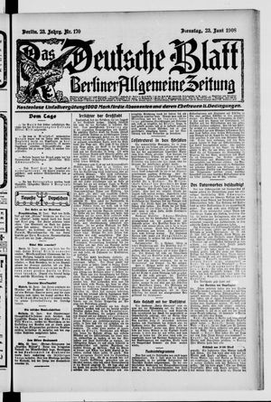 Das deutsche Blatt on Jun 23, 1908