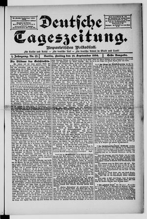 Deutsche Tageszeitung vom 14.09.1894