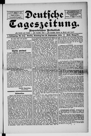 Deutsche Tageszeitung vom 16.09.1894