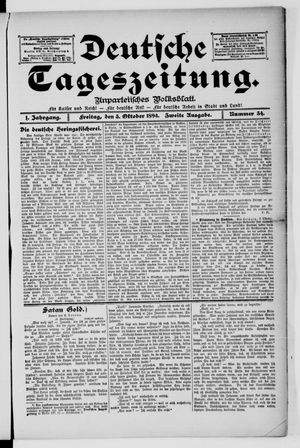 Deutsche Tageszeitung vom 05.10.1894