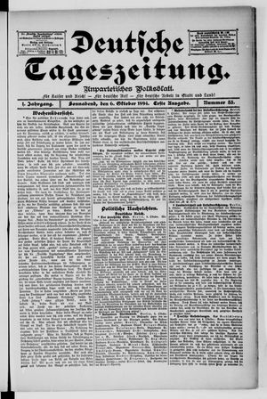 Deutsche Tageszeitung vom 06.10.1894