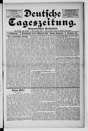 Deutsche Tageszeitung vom 06.10.1894
