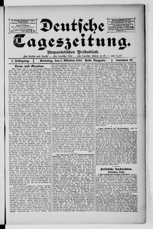 Deutsche Tageszeitung vom 07.10.1894