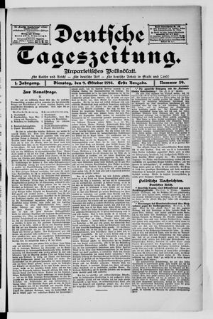 Deutsche Tageszeitung vom 09.10.1894
