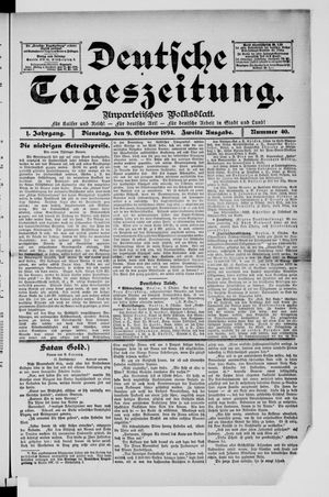 Deutsche Tageszeitung vom 09.10.1894