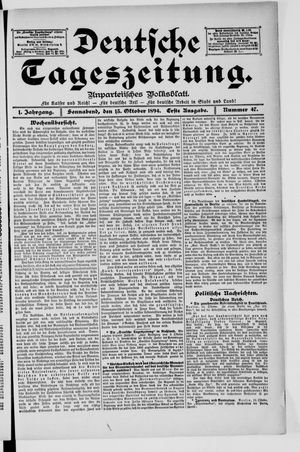 Deutsche Tageszeitung vom 13.10.1894