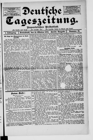 Deutsche Tageszeitung vom 13.10.1894