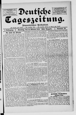 Deutsche Tageszeitung vom 14.10.1894