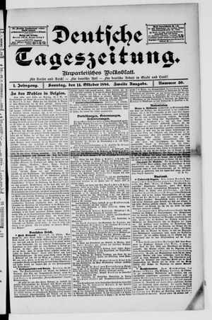 Deutsche Tageszeitung vom 14.10.1894