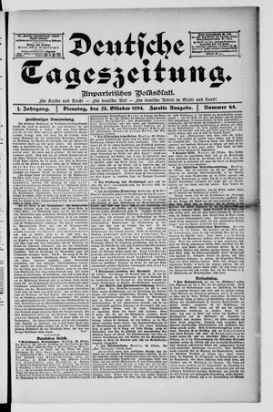 Deutsche Tageszeitung vom 23.10.1894