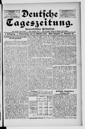 Deutsche Tageszeitung vom 25.10.1894