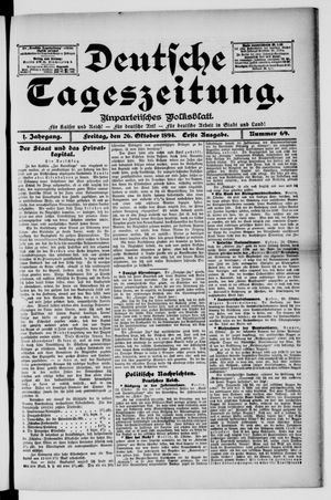 Deutsche Tageszeitung vom 26.10.1894