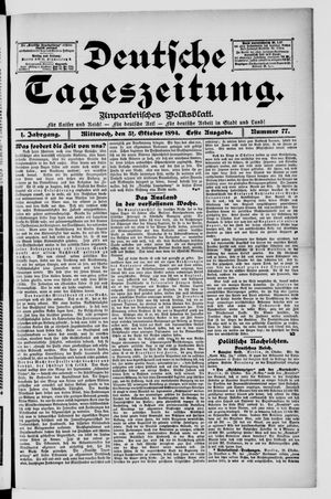 Deutsche Tageszeitung vom 31.10.1894