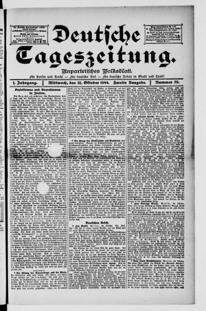 Deutsche Tageszeitung vom 31.10.1894