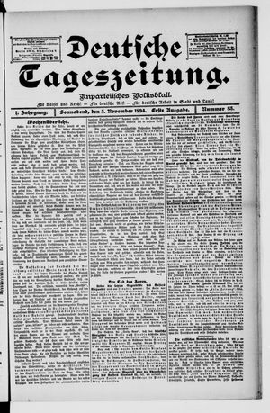 Deutsche Tageszeitung vom 03.11.1894
