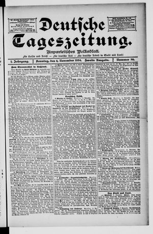 Deutsche Tageszeitung vom 04.11.1894