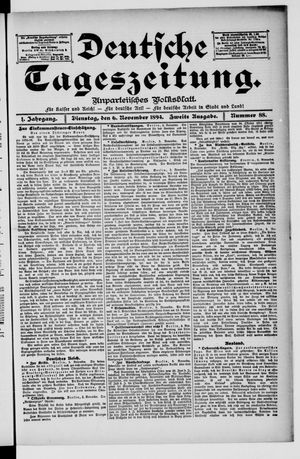 Deutsche Tageszeitung vom 06.11.1894