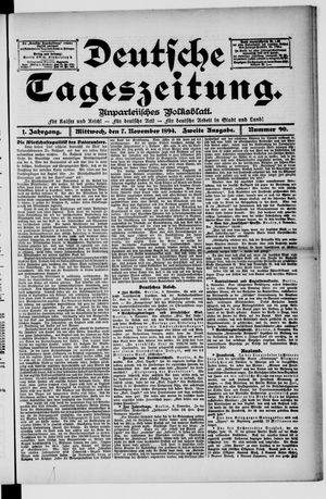 Deutsche Tageszeitung vom 07.11.1894